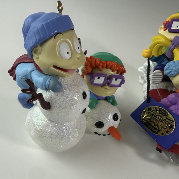 3 Rugrats Christmas Ornaments Tommy Chuckie Angelica Holiday Carlton Cards - Picture 6 of 16
